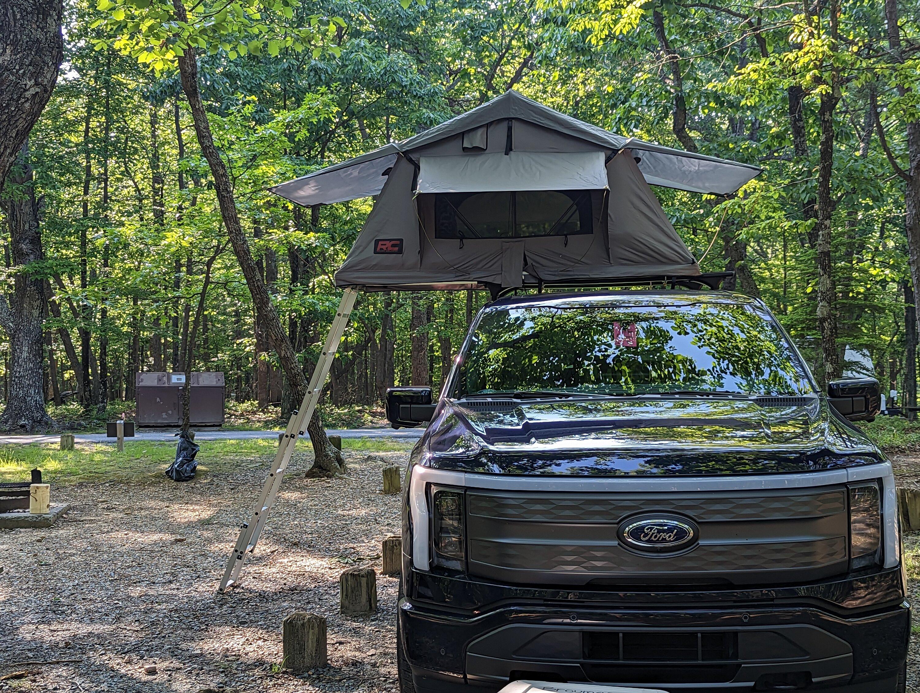 Ford F-150 Lightning Lightning Glamping: Slumberjack Roadhouse Tarp and GoFast Camper PXL_20230602_215105392