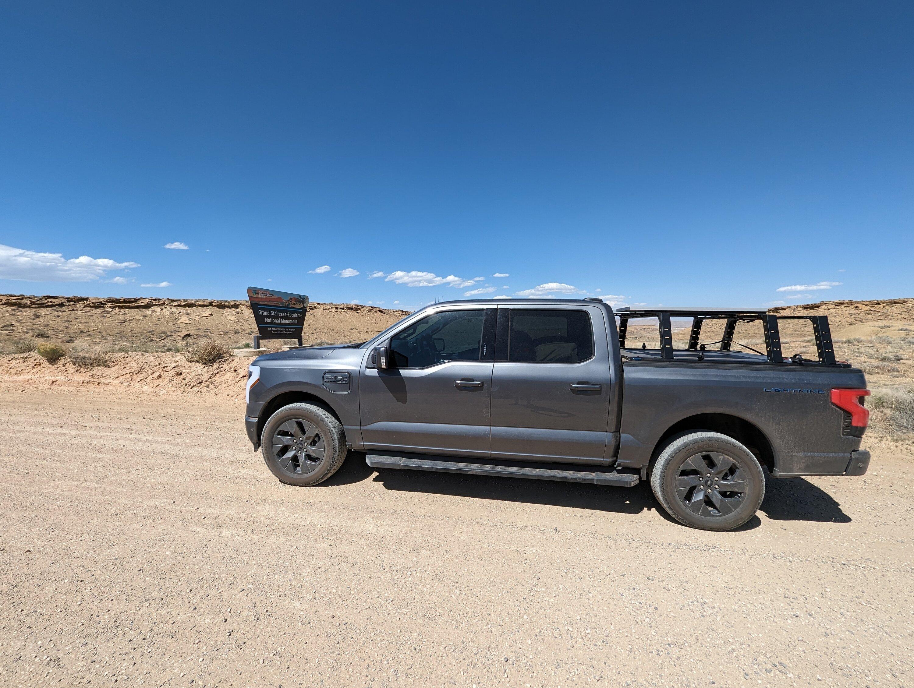 Ford F-150 Lightning First Lightning camping trip: 400 miles round-trip...Unmitigated success! PXL_20240523_214216016