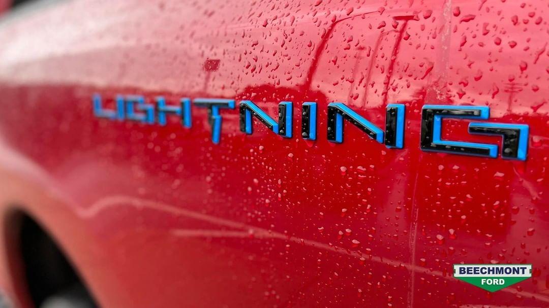 Ford F-150 Lightning Rapid Red Lightning arrives at Beechmont Ford in Cincinnati Ohio Rapid Red F150 Lightning Lariat 1