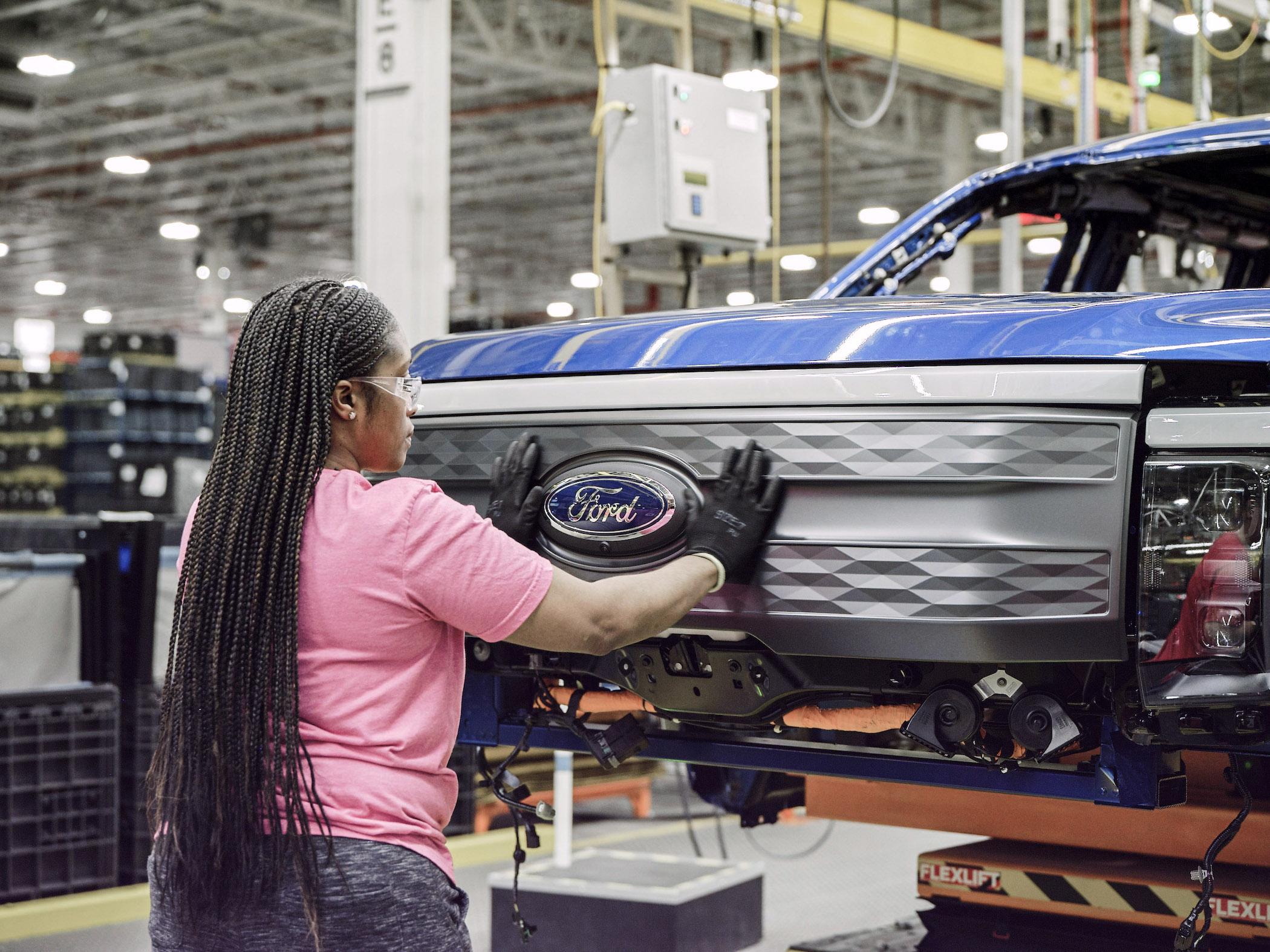 Ford F-150 Lightning 👷🏼‍♂️ Today Marks the Production Start For F-150 Lightning Trucks! -- Photos & Videos Rouge Electric Vehicle Center_06_ Shemika Winston