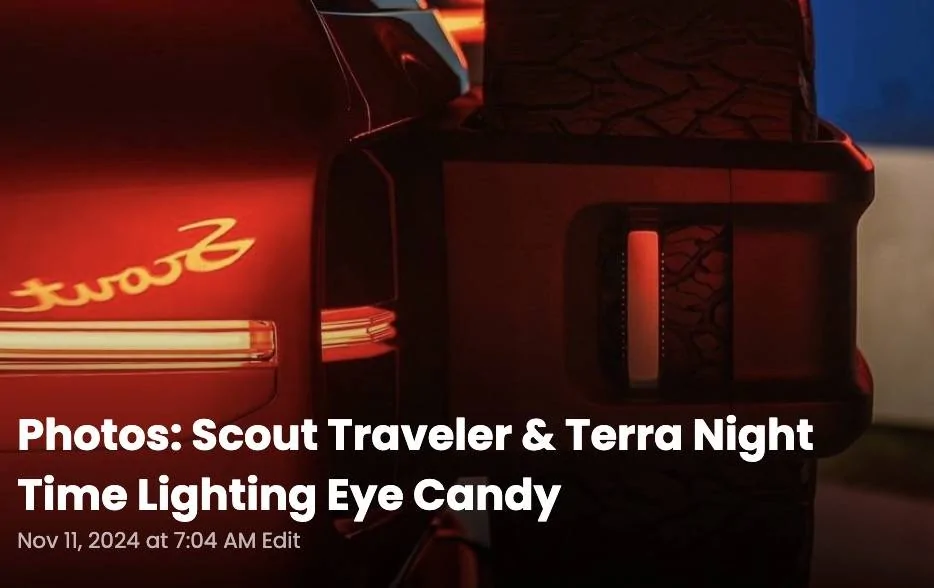 Ford F-150 Lightning Official: Scout EV Pickup & SUV debut w/ Gas Range Extender, 4x4, BOF, Lockers, Sway Bar Disconnect -- All Specs, Wallpapers, Videos scout-terra-traveler-photos-night-time-jpg-jpg-jpg