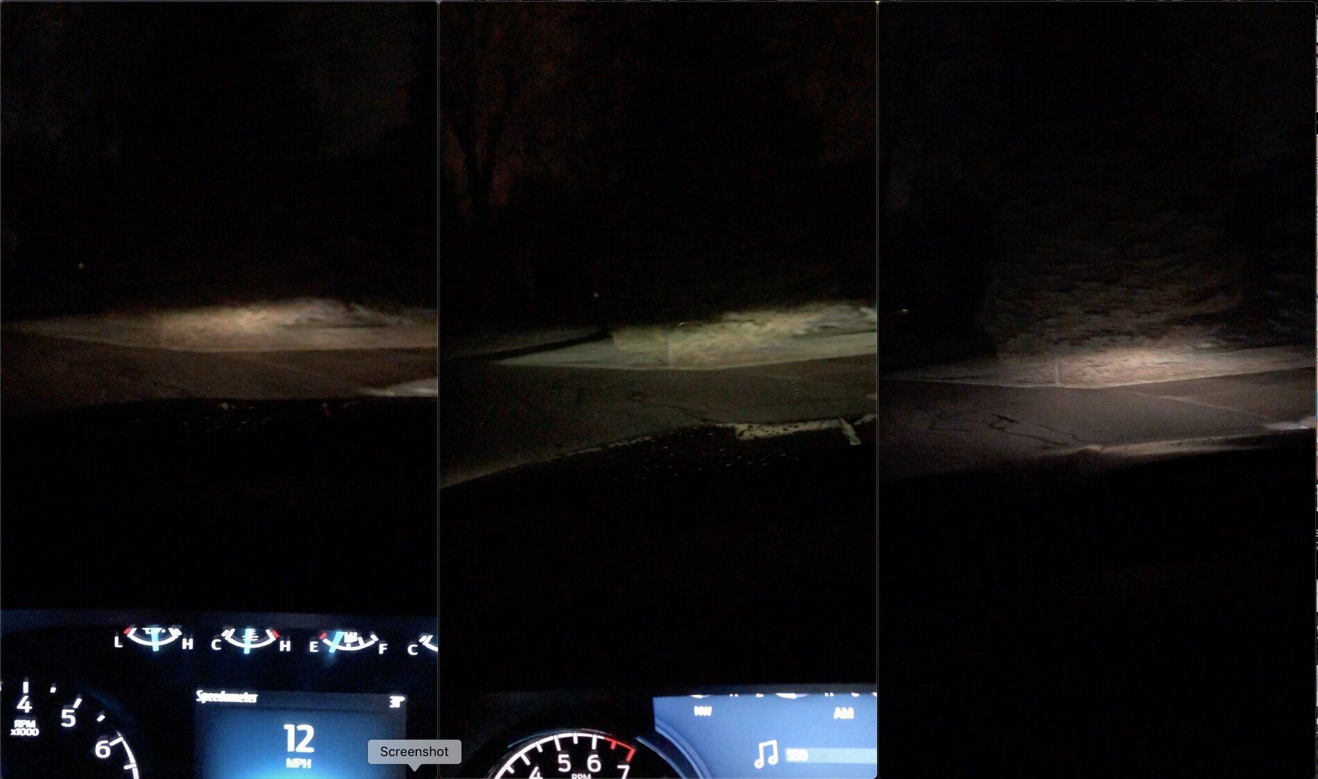 Ford F-150 Lightning Halogen vs LED headlights on 2021 F-150 -- real world comparison pics Screen Shot 2021-01-19 at 6.21.24 PM