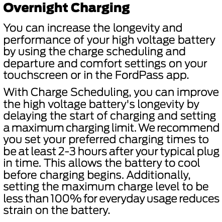 Ford F-150 Lightning What percentage should I charge my battery to daily using the  Ford Charge Station Pro? Screen Shot 2022-07-05 at 4.31.12 PM