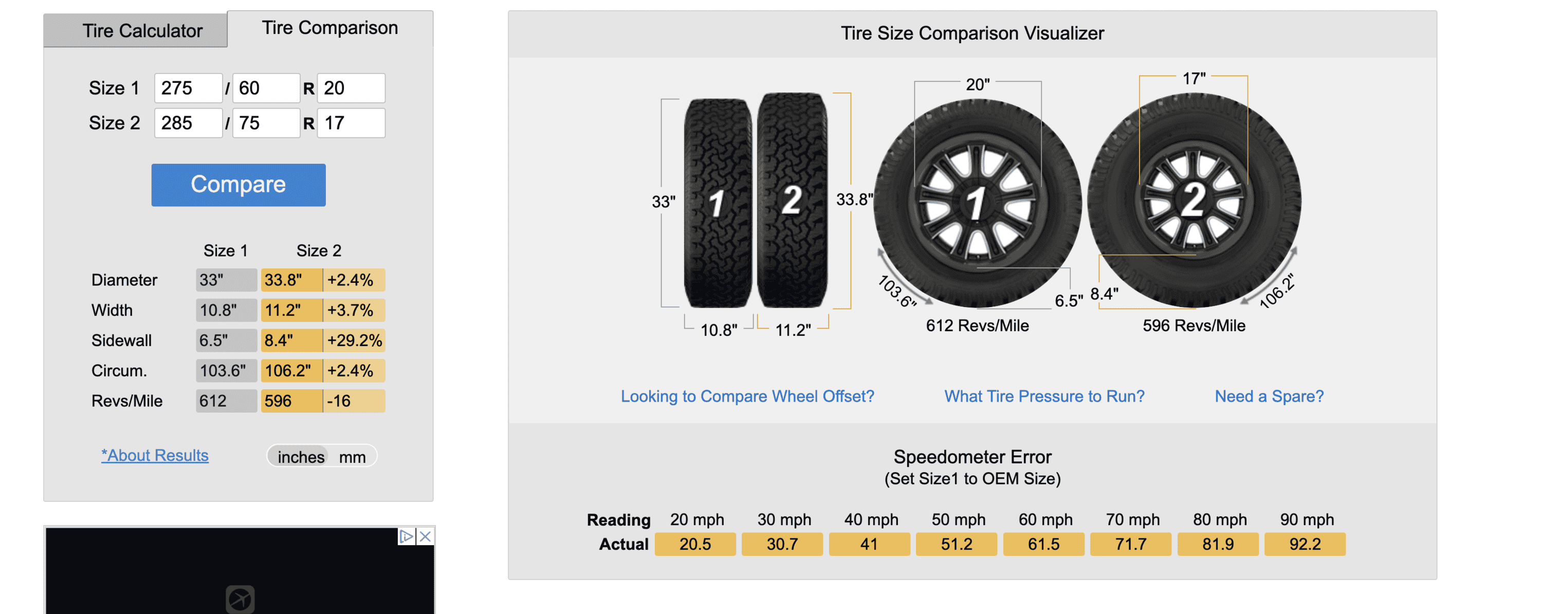 Ford F-150 Lightning My aftermarket 17" wheels fit, barely (tested: 17 x 9.5+12 Black Rhinos with 285/75/17 Falken tires) Screen Shot 2022-07-21 at 9.54.22 AM