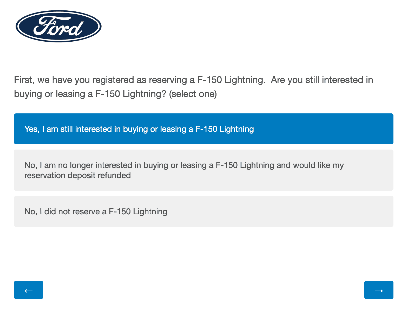 Ford F-150 Lightning Ford sends out Lightning survey email - Help us plan for your F-150 Lightning Order Screen Shot 2022-09-02 at 13.31.17