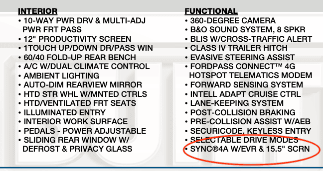 Ford F-150 Lightning 2022 Lariat But Window Sticker has 12" screen Screen Shot 2022-09-08 at 12.14.18 PM