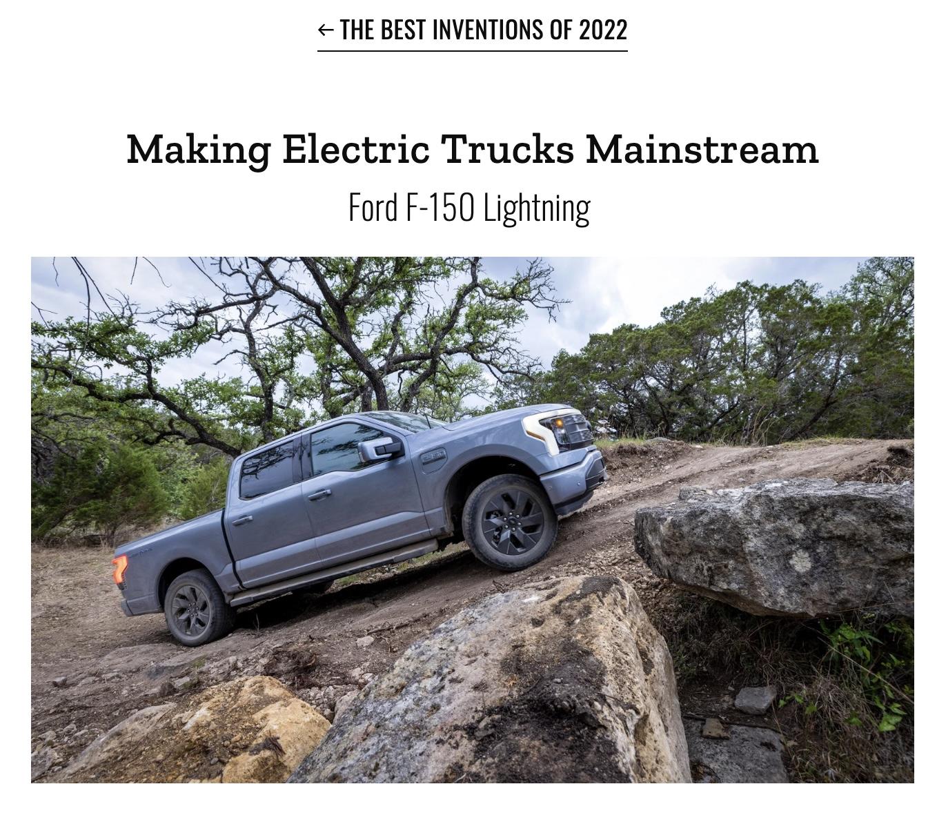 Ford F-150 Lightning F-150 Lightning is a TIME Best Inventions of 2022 for making electric trucks mainstream Screen Shot 2022-11-10 at 12.31.35 PM