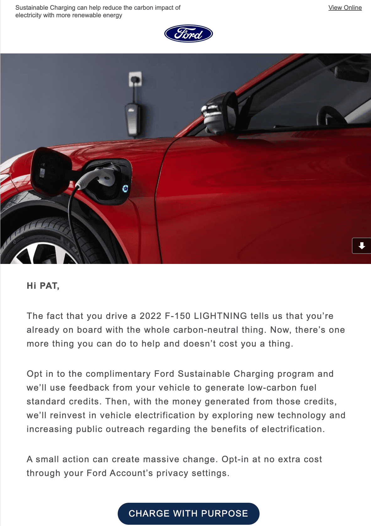 Ford F-150 Lightning Your thoughts? From Ford: "Join Sustainable Charging to Help Change The Carbon Footprint" Screen Shot 2023-04-24 at 6.51.06 AM