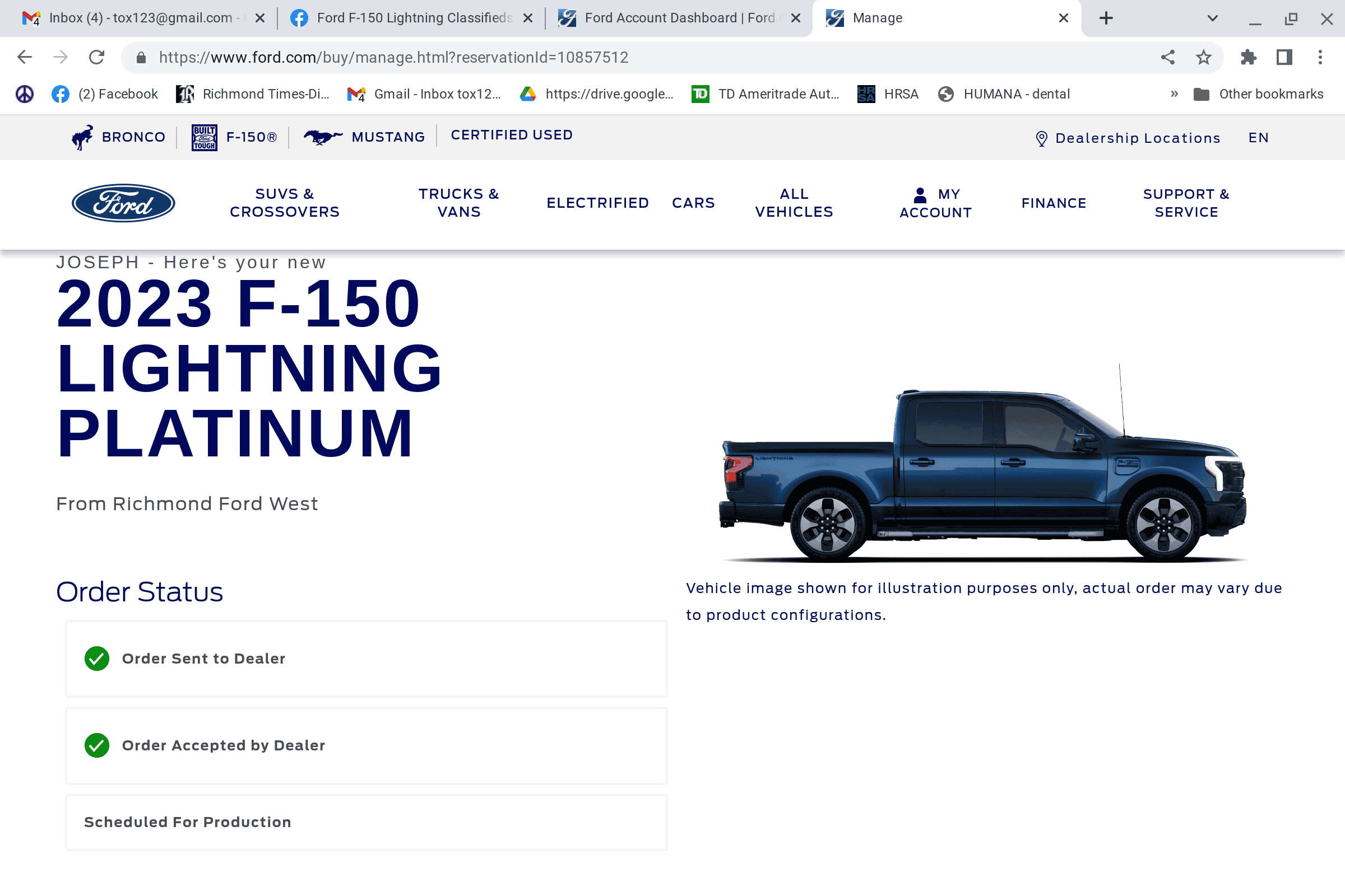 Ford F-150 Lightning Willing to transfer this:  PM me with an offer. Screenshot 2022-12-20 8.03.51 AM