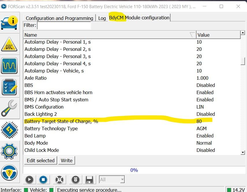 Ford F-150 Lightning Is this the setting to derate the battery? Screenshot 2023-01-24 191830