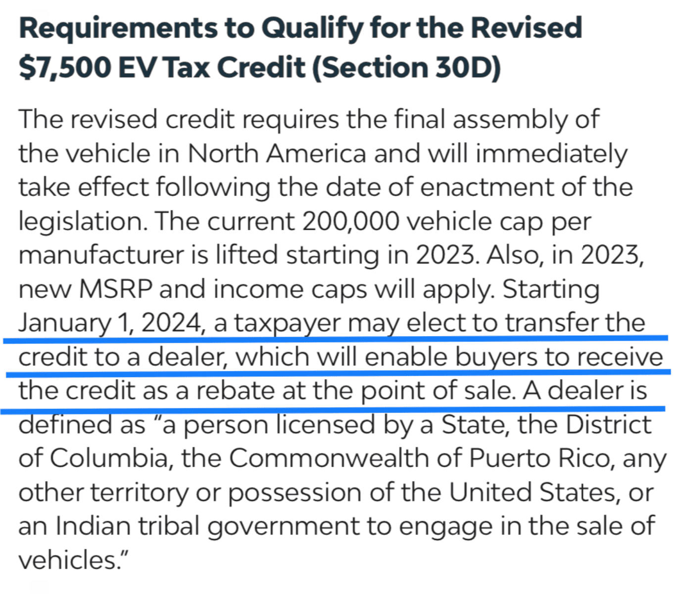 Ford F-150 Lightning IRS Issues Statement on New Plug-In Electric Drive Vehicle Credit (IRC 30D) Screenshot 2023-08-11 at 6.53.06 AM