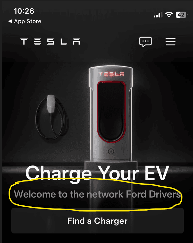 Ford F-150 Lightning Tesla app now shows available chargers to us Screenshot 2024-02-29 102857