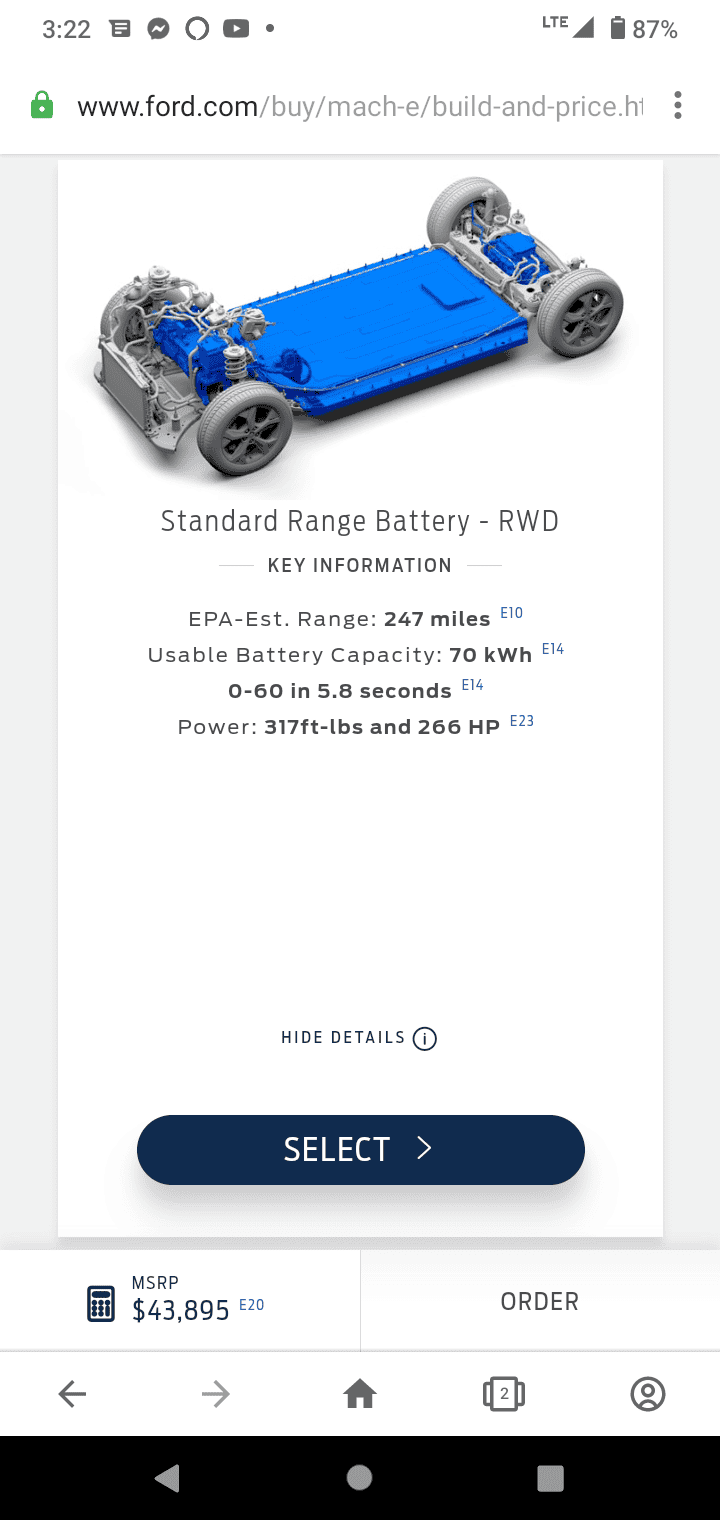 Ford F-150 Lightning Question on standard range for current EV owners Screenshot_20220115-152259