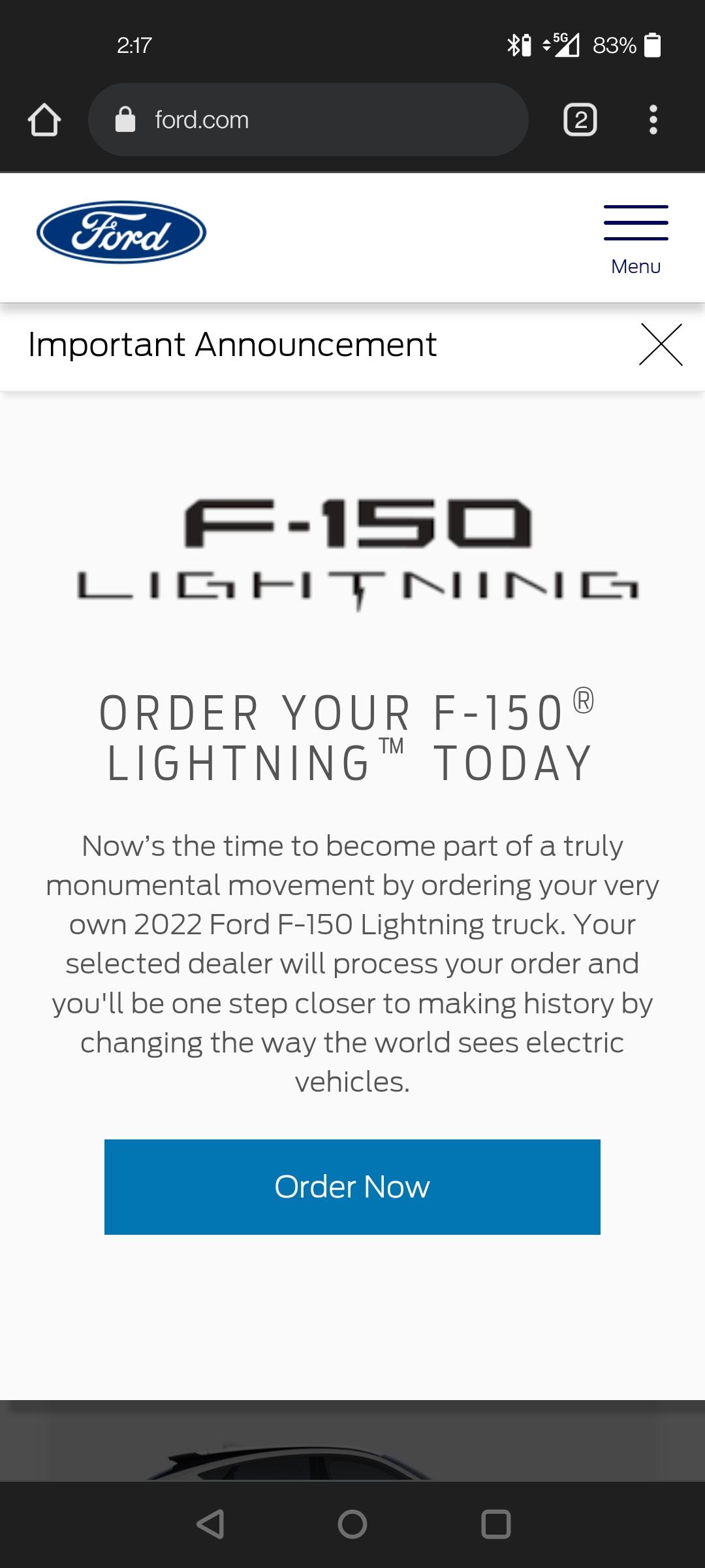 Ford F-150 Lightning Wave 4 invitation - did you get one?? Screenshot_20220217-141732