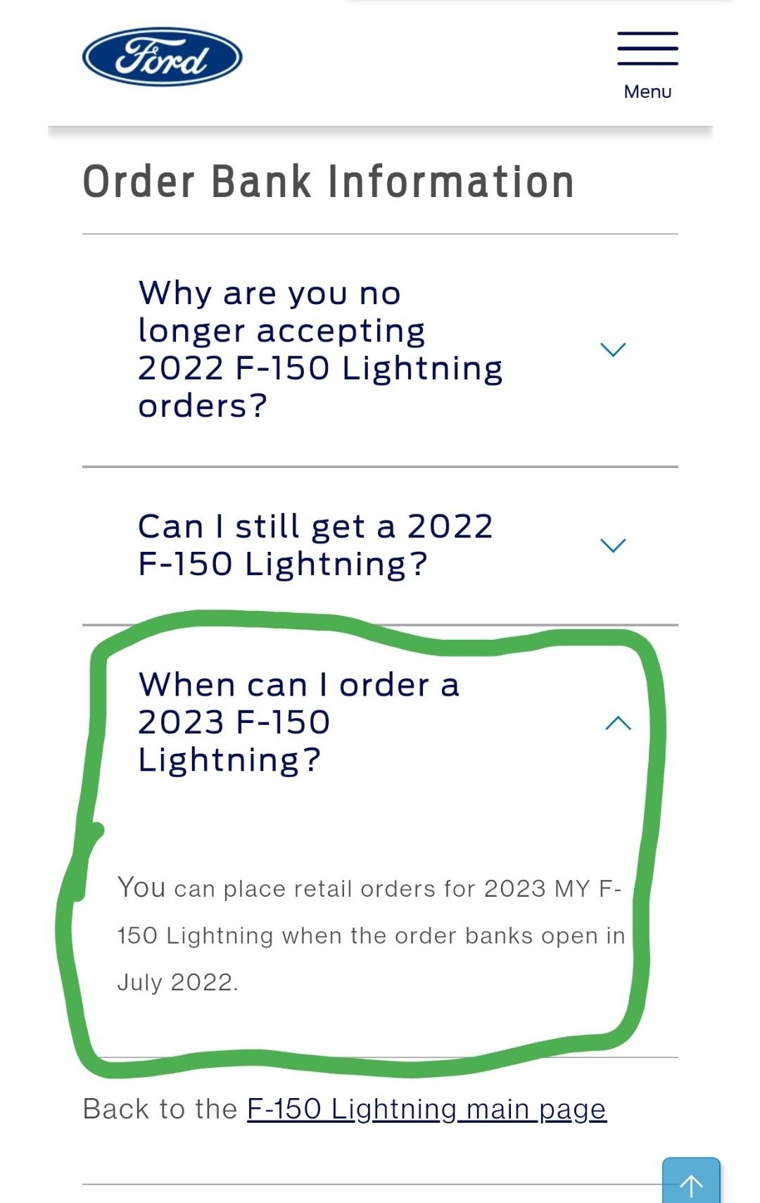 Ford F-150 Lightning Any 2023 MY ordering date updates? Screenshot_20220620-145532