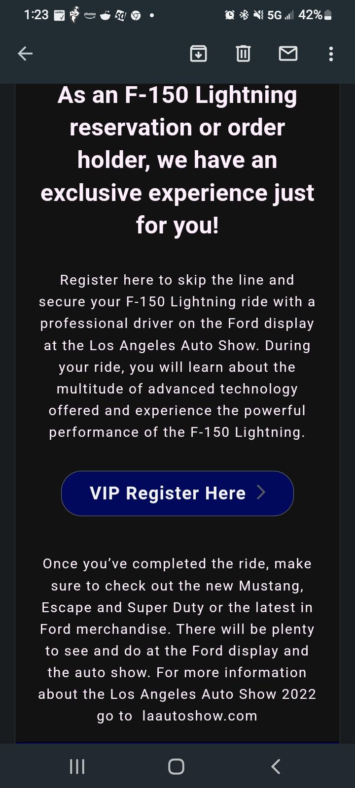 Ford F-150 Lightning 🙋‍♂️ What Did You Do To Your Lightning Today? Screenshot_20221116-132307_Gmail