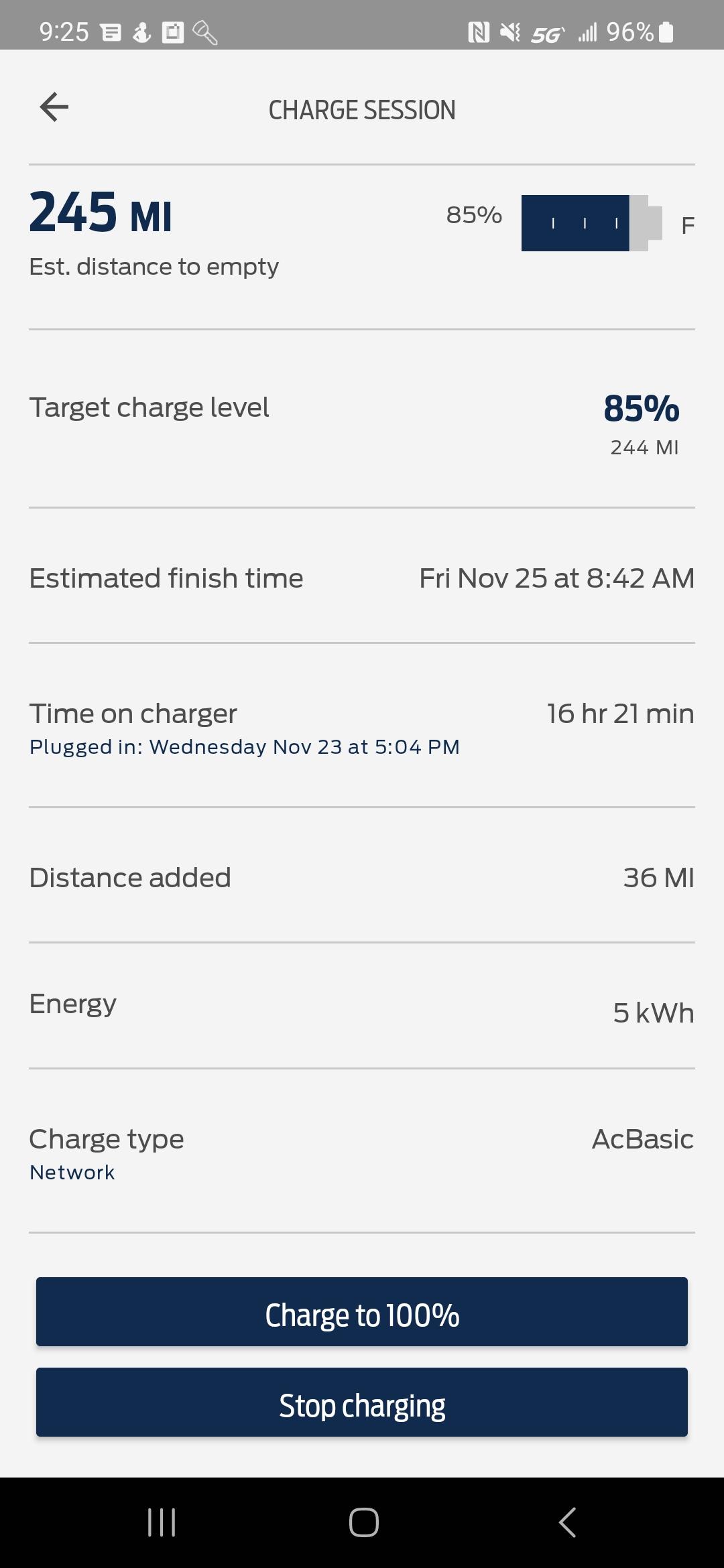 Ford F-150 Lightning Actual Charging Speeds at Home (What are you getting?) Screenshot_20221124_092537_FordPass