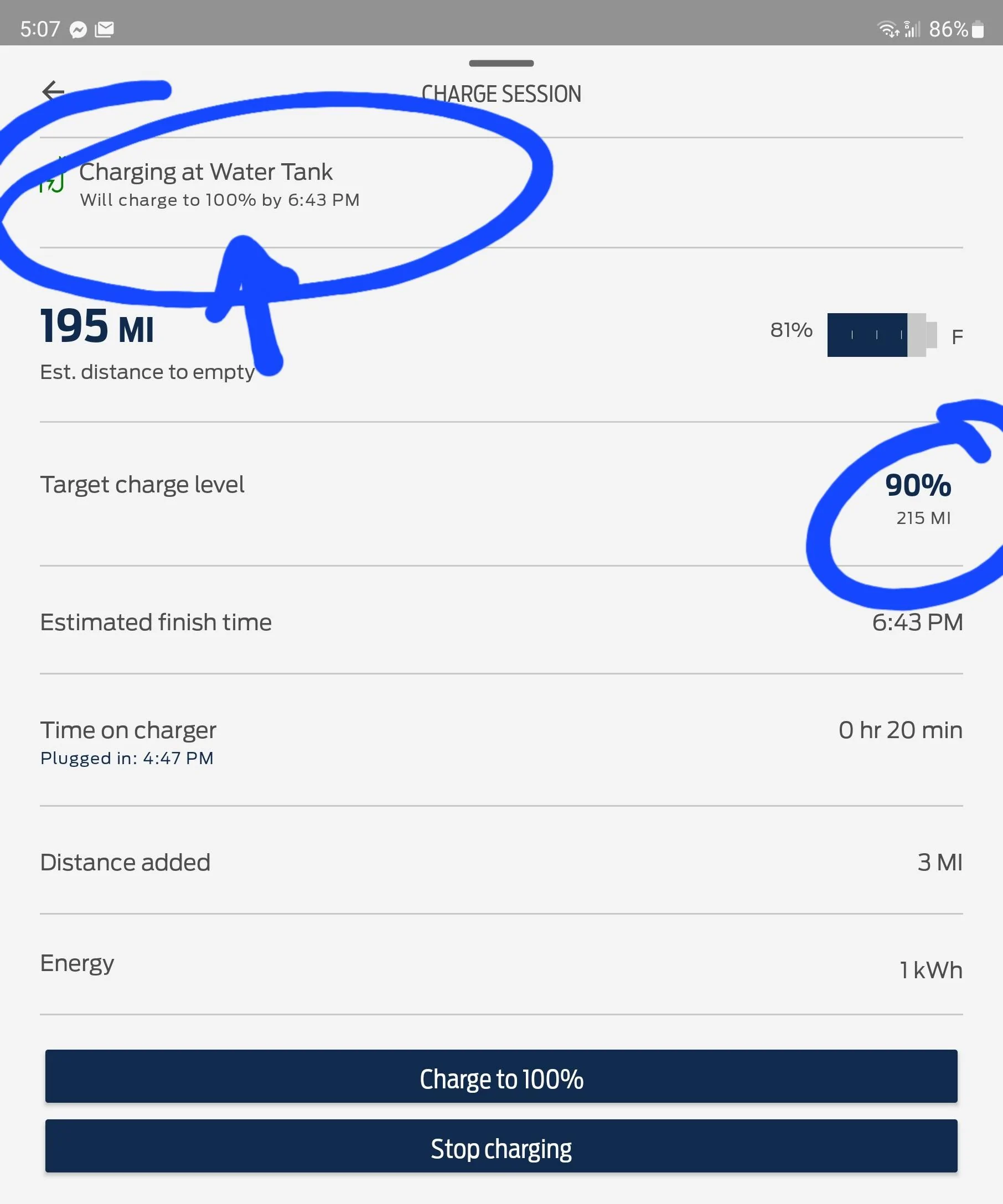 Ford F-150 Lightning Charges to 100% despite 1x-max set to 90% Screenshot_20221129_170727_FordPass