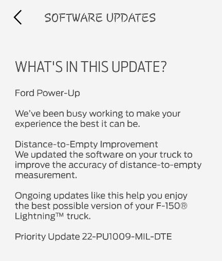 Ford F-150 Lightning Priority Update: 22-PU-1009-MIL-DTE Calculation Screenshot_20221212-202628_FordPass