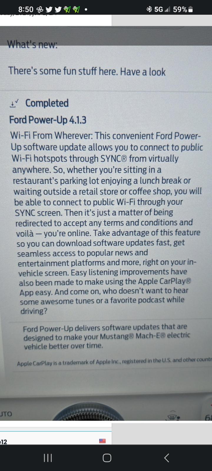 Ford F-150 Lightning Ford Power-Up 4.1.2 UI Update Screenshot_20230121_085045_Chrome