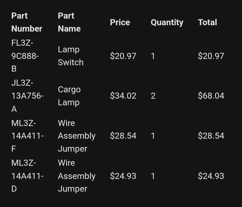 Ford F-150 Lightning XLT OEM Bed Lights Install Screenshot_20230126_194208_Outlook