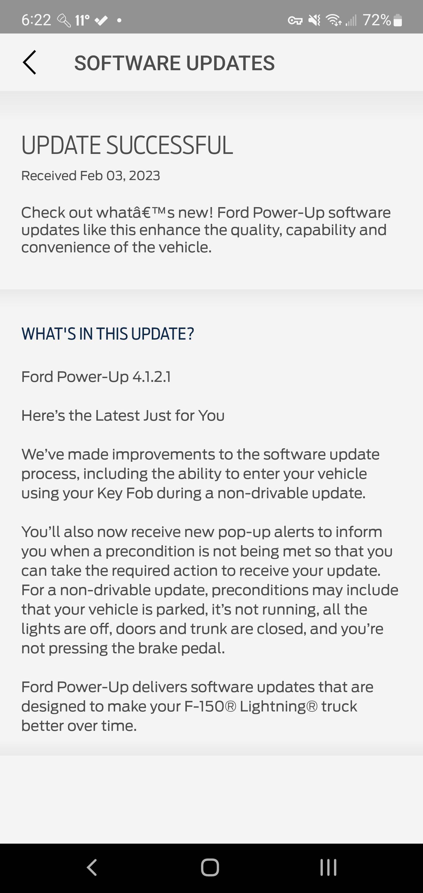 Ford F-150 Lightning Ford Power-Up 4.1.2 UI Update Screenshot_20230203-182247_FordPass