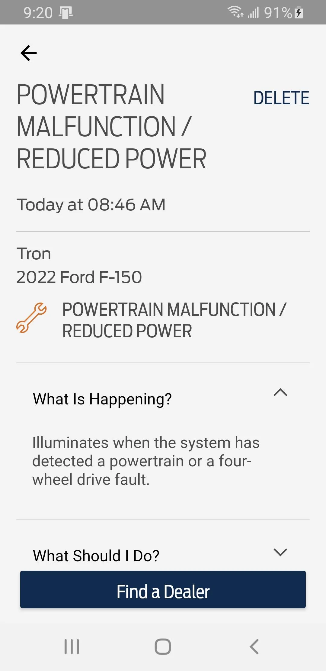 Ford F-150 Lightning Powertrain Malfunction/ Reduced Power Screenshot_20230421-092013_FordPass