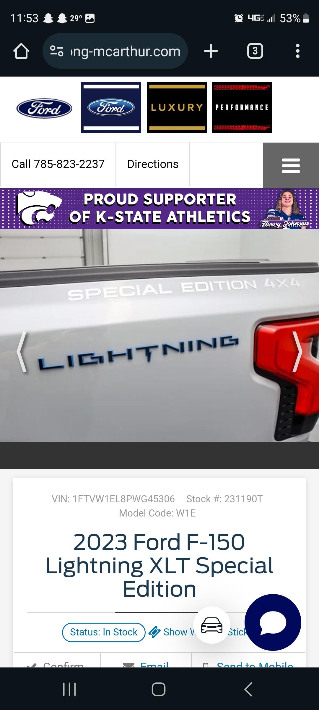 Ford F-150 Lightning Long McArthur Ford Special Edition Lighting!!! Screenshot_20231202_115325_Chrome