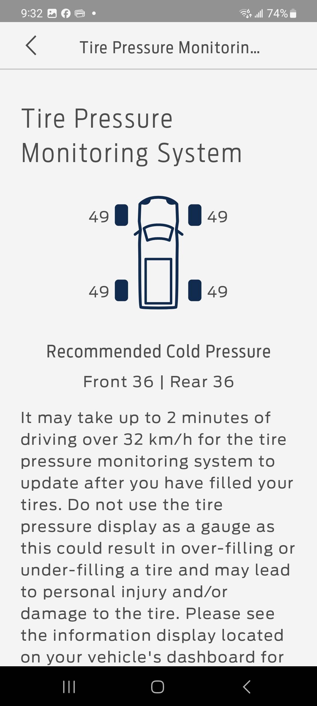 Ford F-150 Lightning Tire pressure recommendations? Screenshot_20231213_213240_FordPass