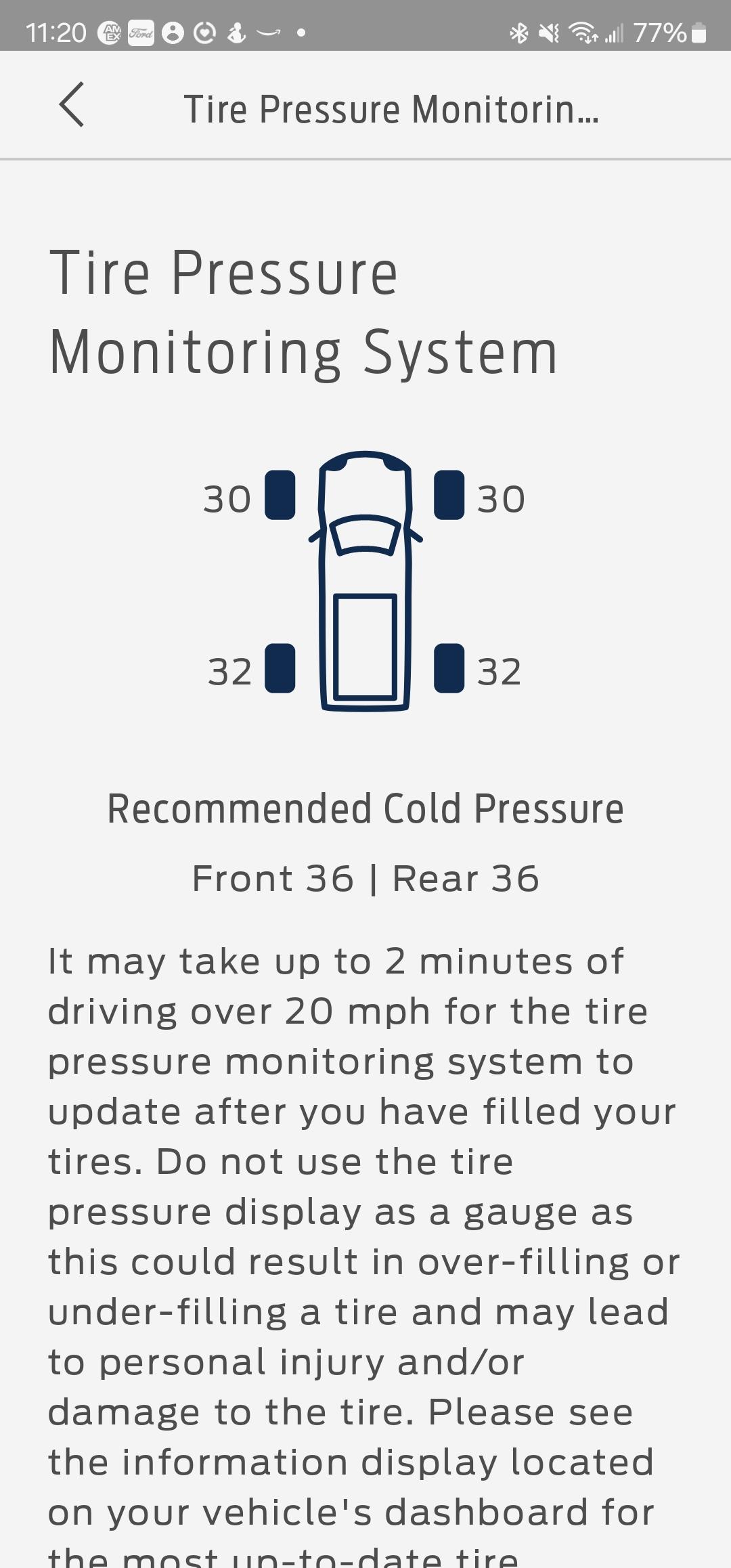 Ford F-150 Lightning Tire Pressure Check Screenshot_20240121_112044_FordPass
