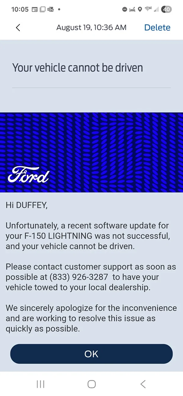 Ford F-150 Lightning Priority Update - BCM-24.5.1 - Convenient Frunk Closing Screenshot_20250819_220506_FordPass