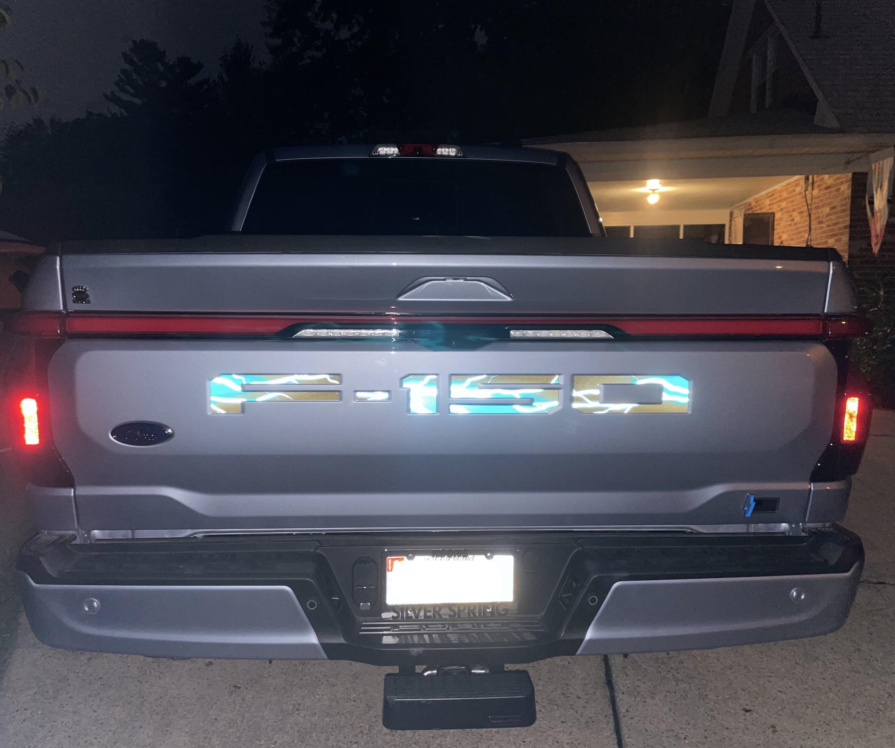 Ford F-150 Lightning 🙋‍♂️ What Did You Do To Your Lightning Today? Sherman with Lightning Bolts-night