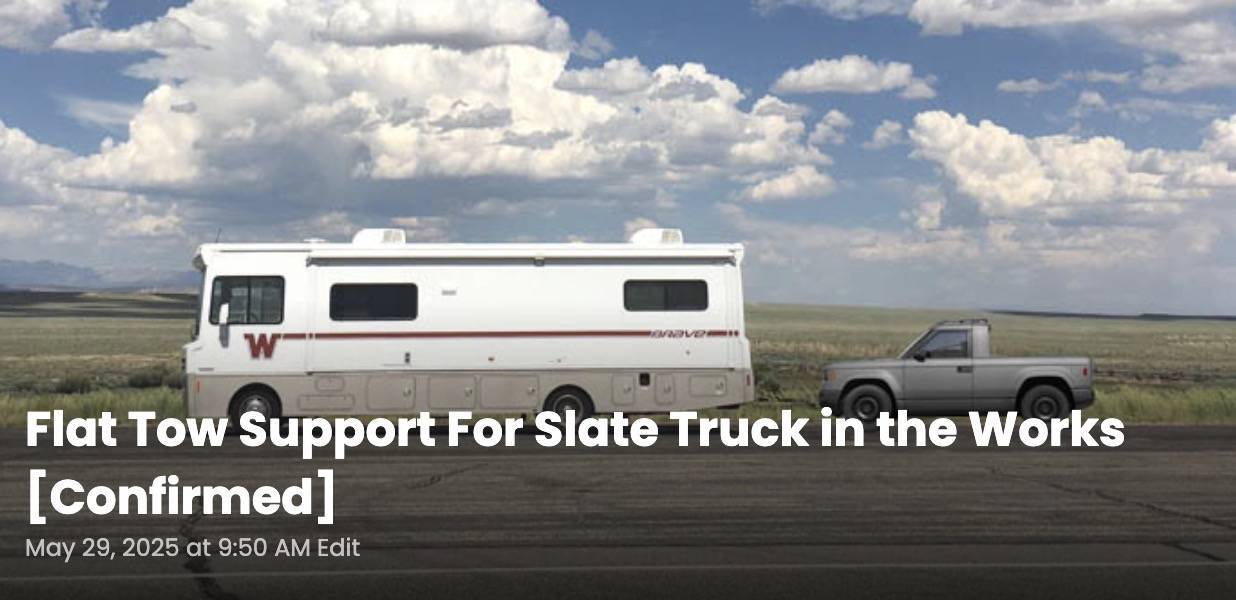 Ford F-150 Lightning SLATE Truck Debuts as a Pickup convertible-to SUV. Priced Under $20K With Incentive slate-truck-flat-tow-