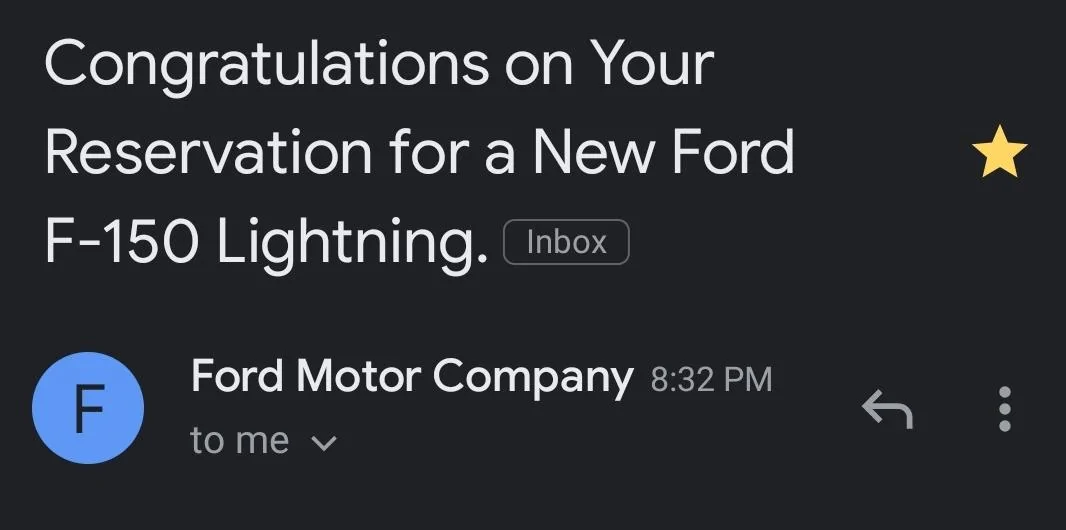 Ford F-150 Lightning Reservation holders for 2022 F-150 Lightning - sign in here! SmartSelect_20210519-203331_Gmail