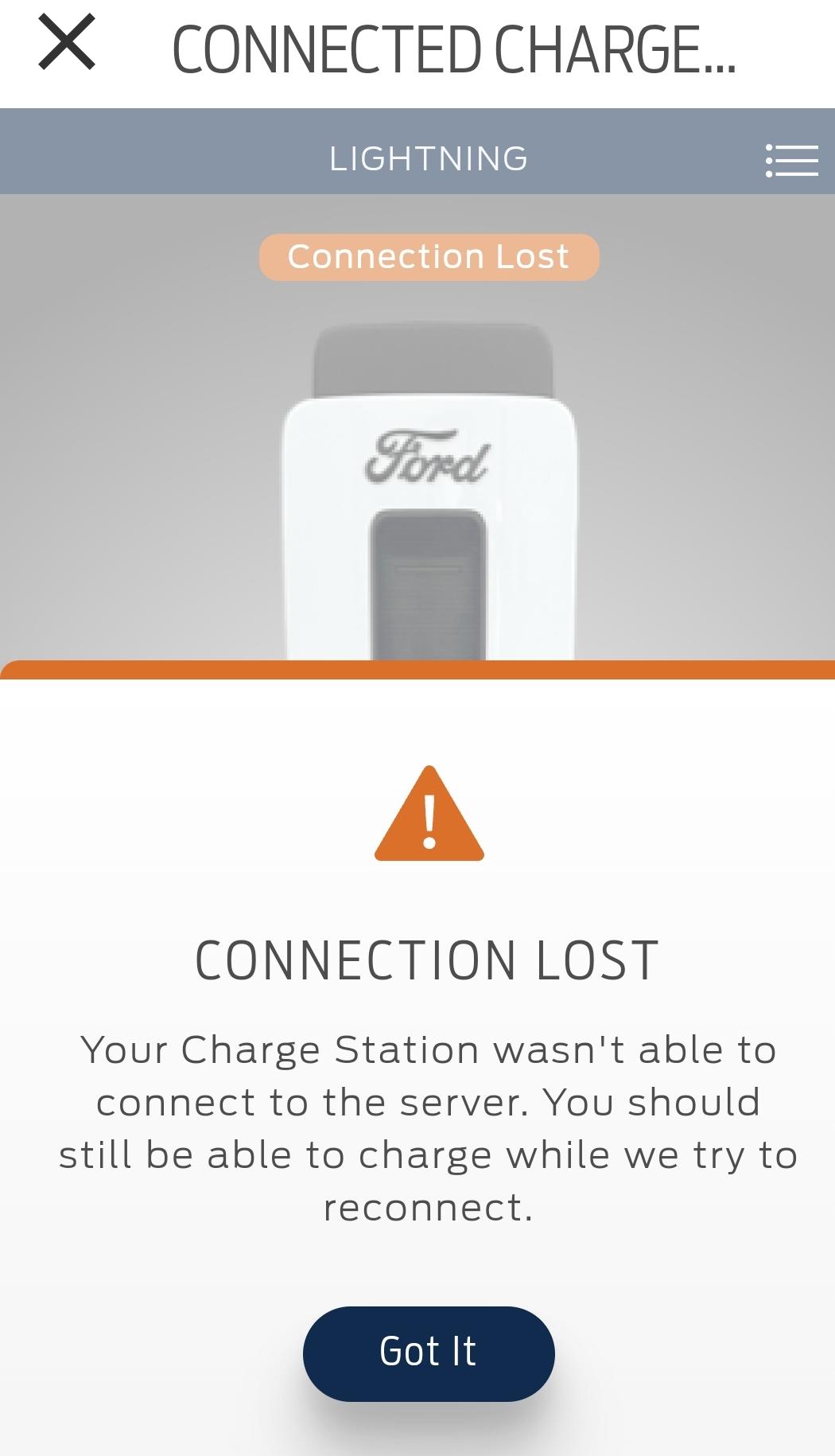 Ford F-150 Lightning Charge station pro cannot connect to charging station SmartSelect_20240215_082454_FordPass