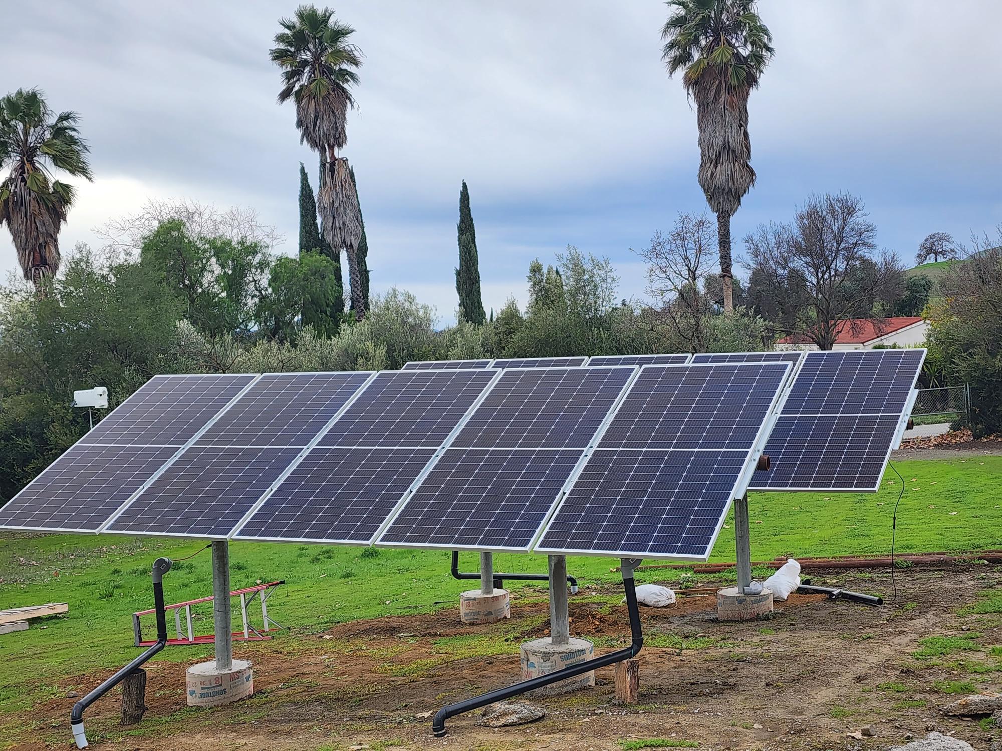 Ford F-150 Lightning Off Grid solar charging station is up and running.. weather permitting! solar charger