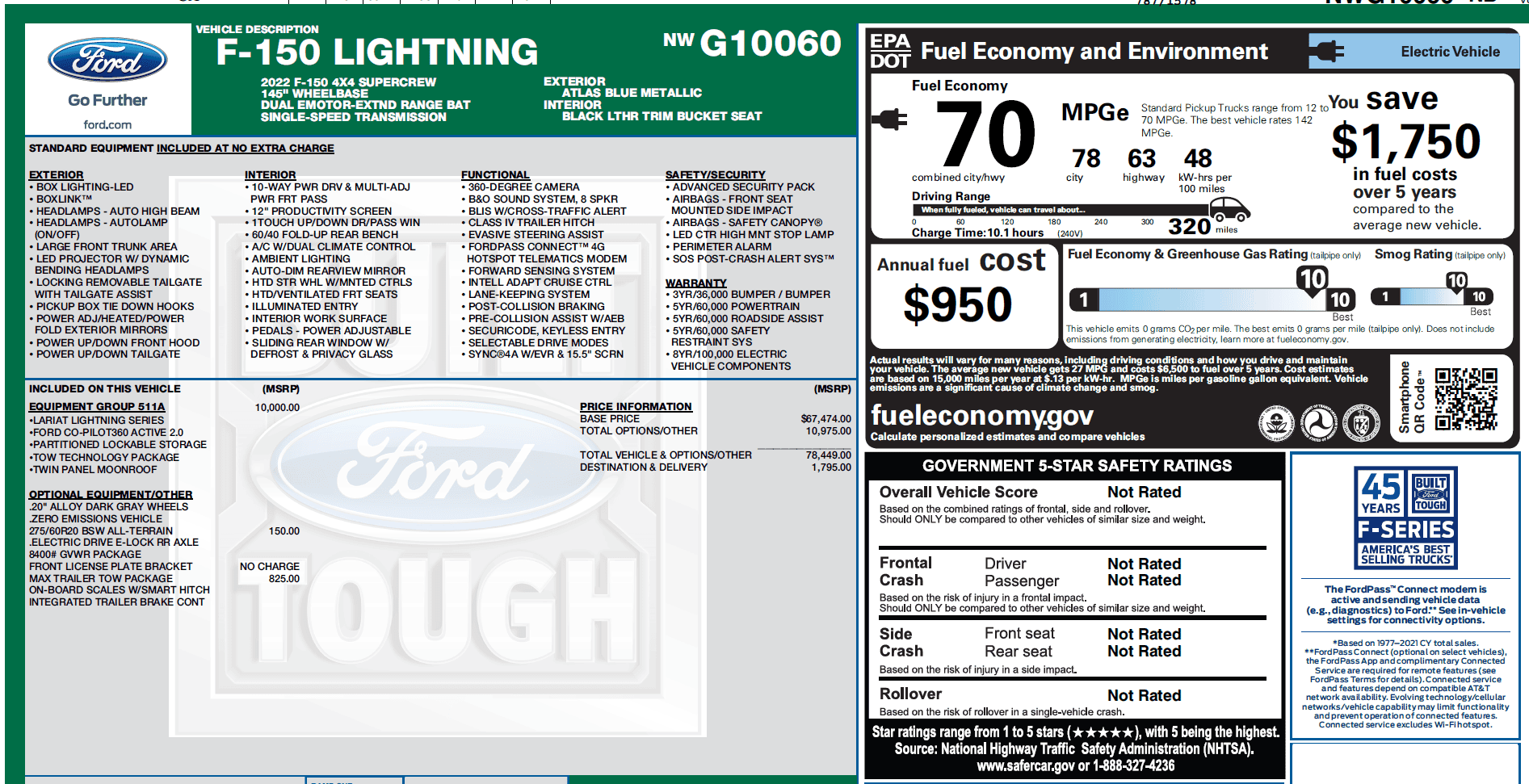 Ford F-150 Lightning Atlas Blue Lariat w/ Extended Range Southern California 100K OBO sticker.PNG