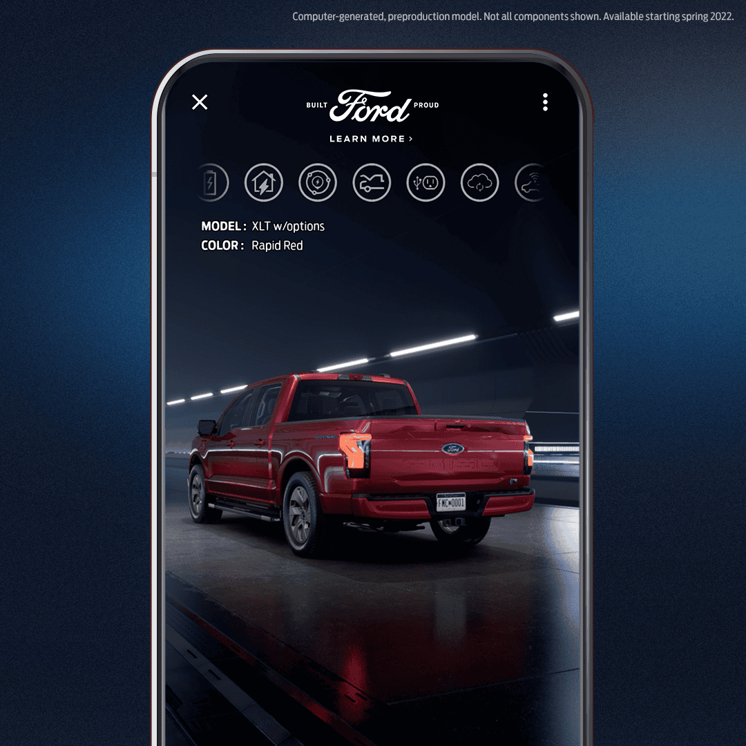 Ford F-150 Lightning Ford Launches F-150 Lightning 3D Augmented Reality Experience StrikeAnywhere_Phone_square_rear
