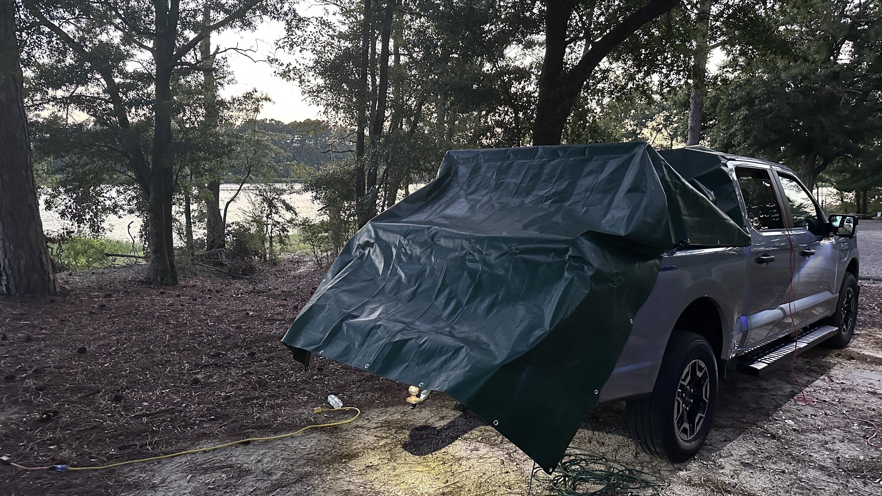 Ford F-150 Lightning Yet another Tonneau cover thread TENT camping Cotton Hill c