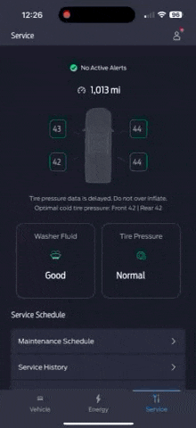 Ford F-150 Lightning FordPass app on iPhone in error trim.76638834-9CA4-48A1-AE12-1354EF8E7D27
