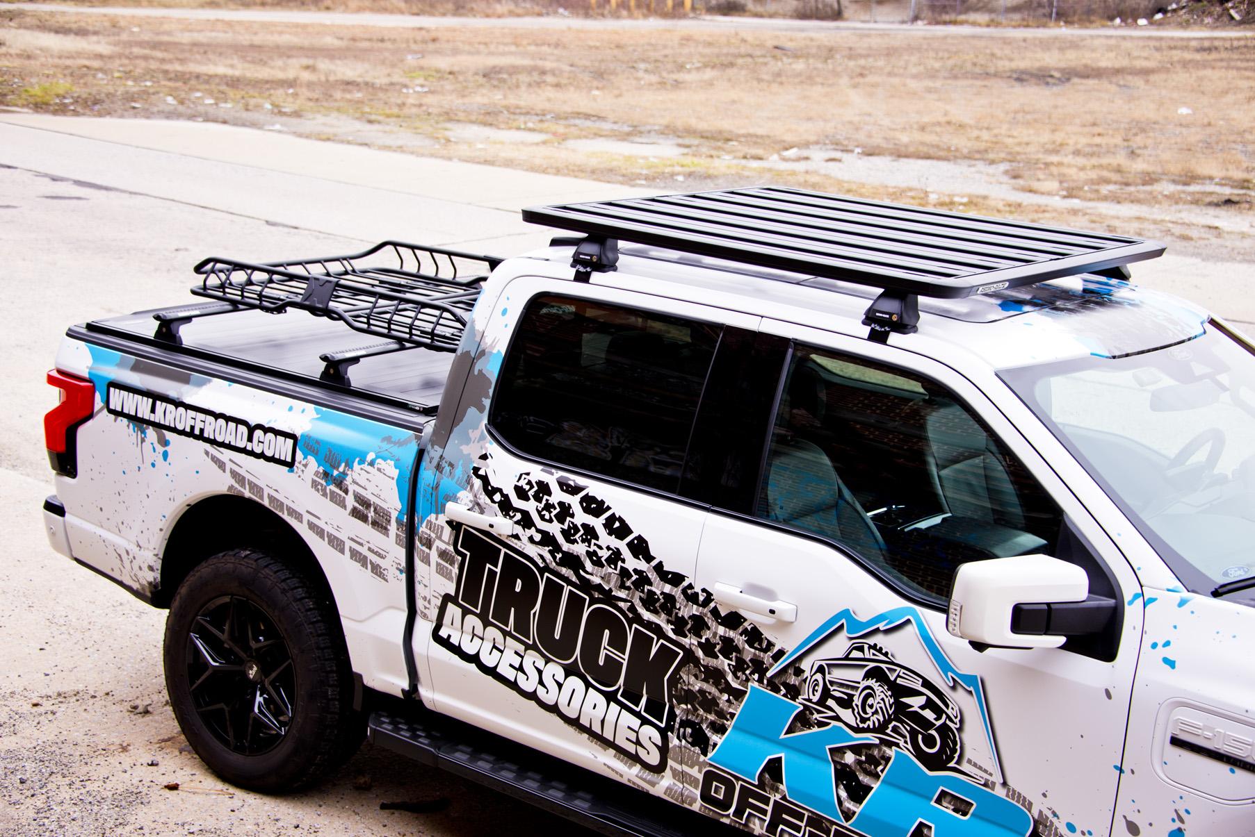 Ford F-150 Lightning Rhino-Rack XTray & Pioneer Racks Installed Truck7 (Small)