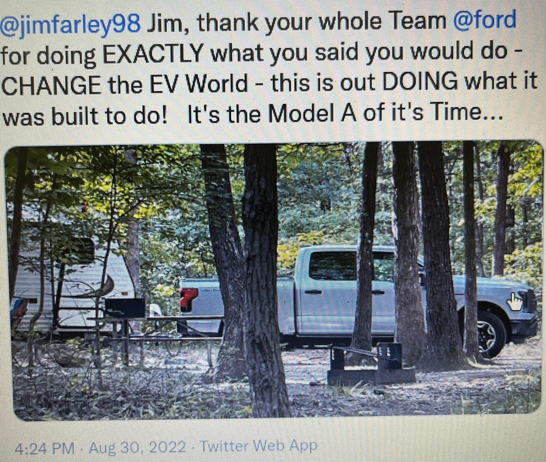 Ford F-150 Lightning Jim Farley talks about switch to NACS TWEET to Jim Farley - it's everything you said it would be