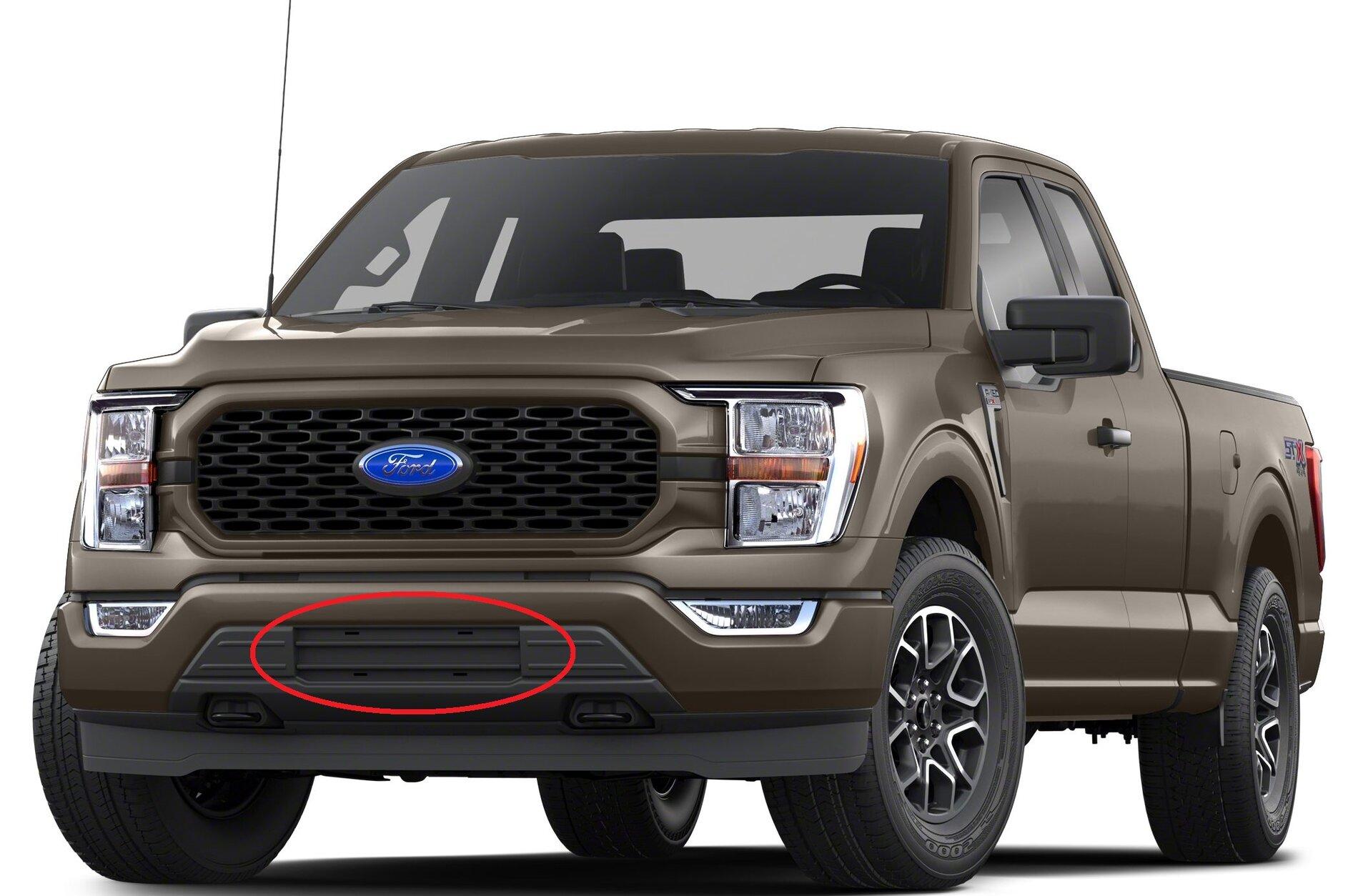 Ford F-150 Lightning Convert 5.0L open lower grill w/block heater to closed grill w/integrated plug USD10FOT116C021001