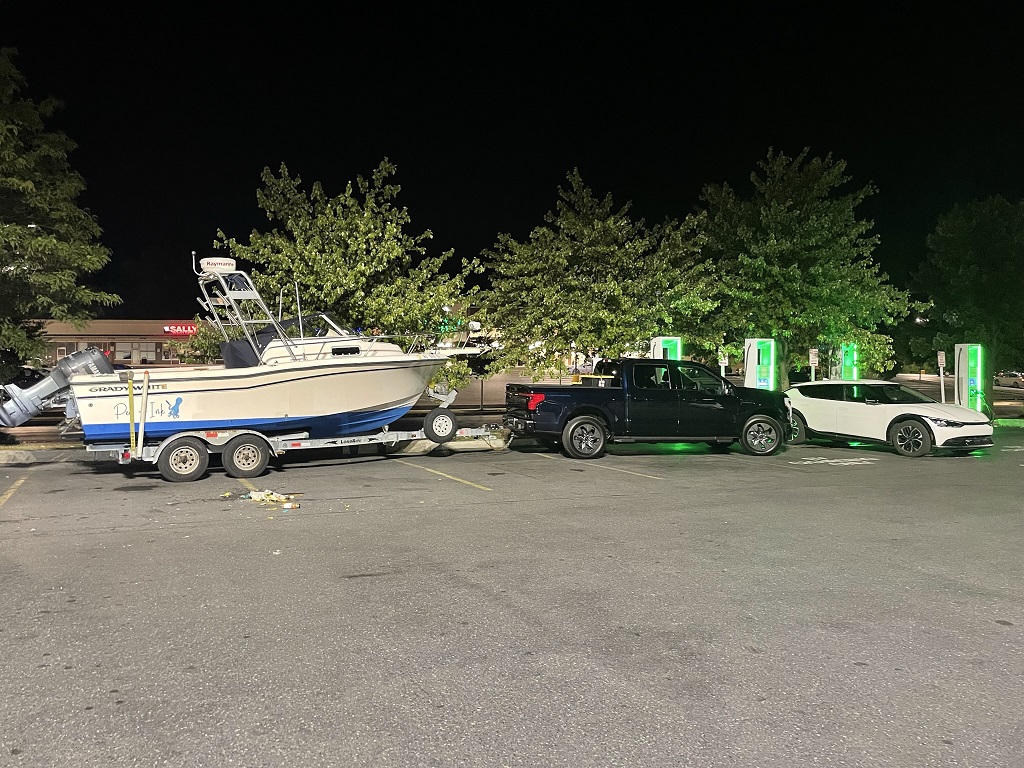 Ford F-150 Lightning Trip Report: NJ Shore to Poconos with 5,000lb 22' Boat Walmart Charging IMG_6934.JPEG