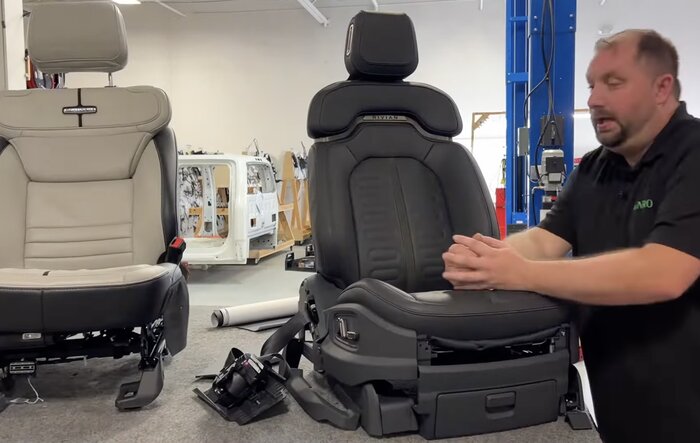 Lightning seats vs. Rivian R1T seats design, quality, luxuriousness, longevity - Munroe Teardown