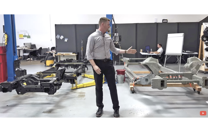 Frame Comparison : Lightning vs Rivian R1T -- Munro Teardown Video