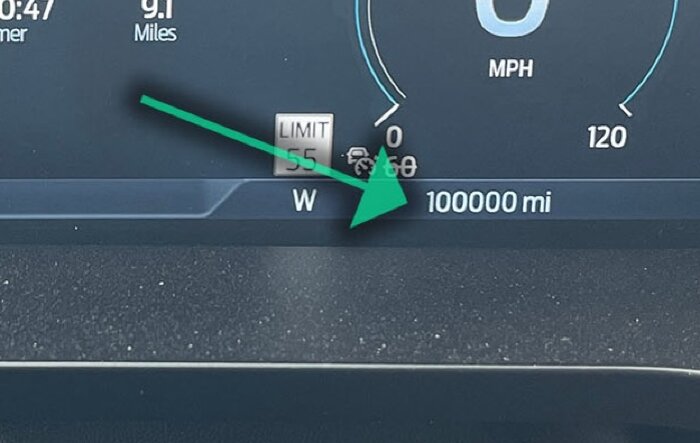 100,000 Mile F-150 Lightning Dashboard Screenshot