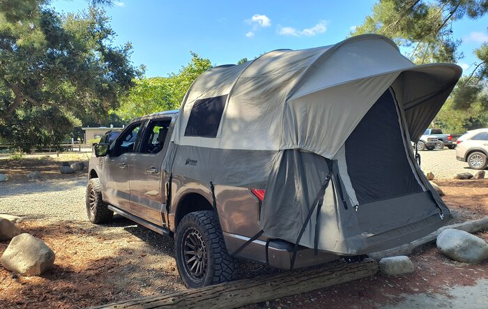 Camping with the Lightning and Kodiak Canvas truck tent