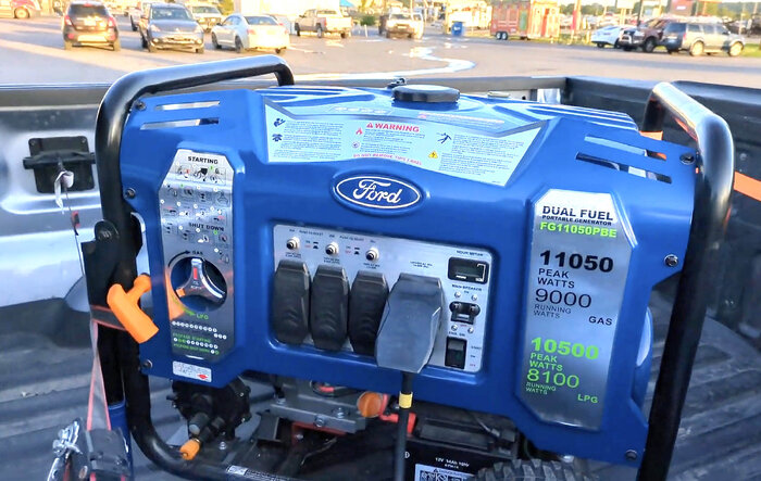 Charging While Driving Works w/ Gas Generator in Bed (Range Extending for F-150 Lightning)