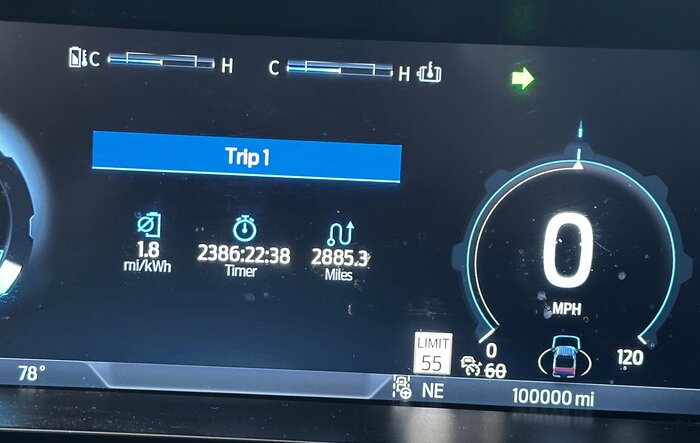 100,000 miles in 27 months.